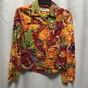Chico's Vibrant Multicolor Jacket sz 0